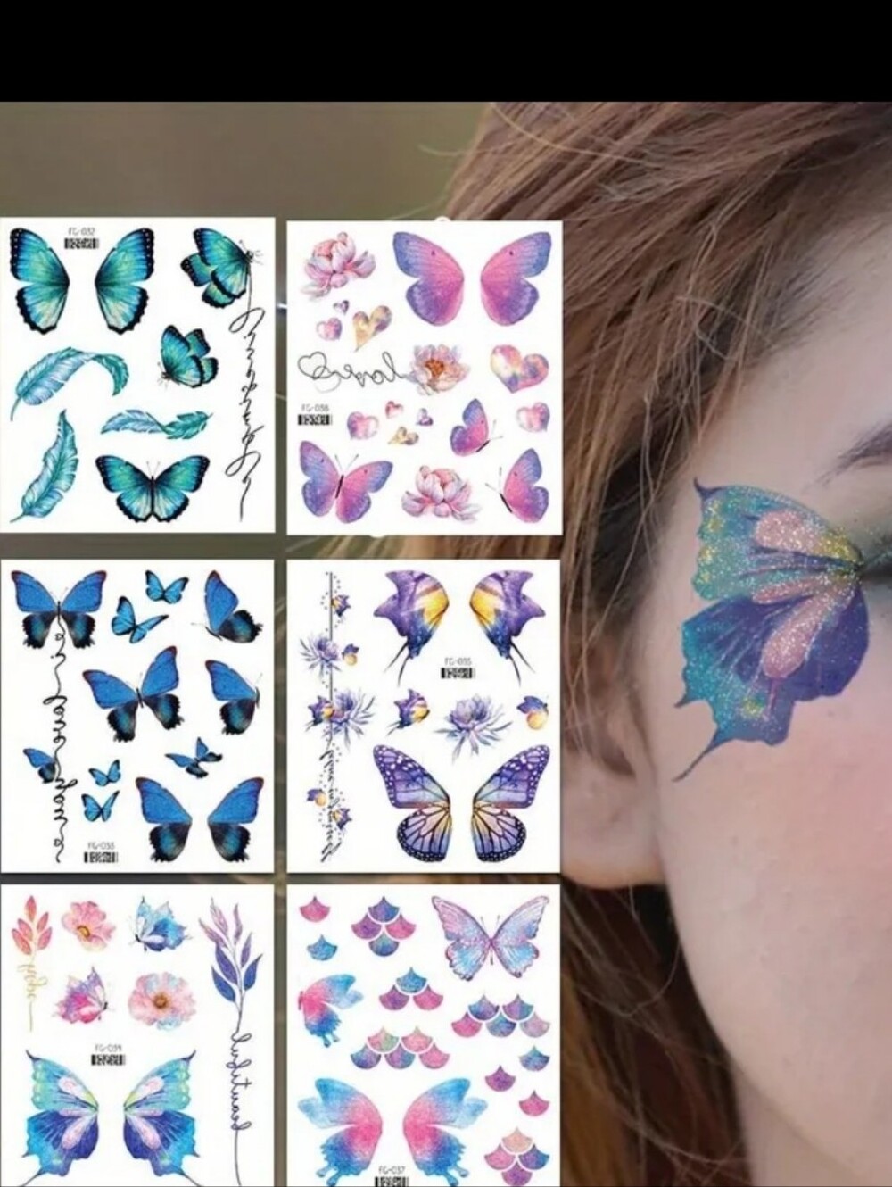 Butterfly Face Tattoos